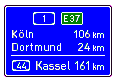 German Motorway Signpost
