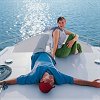 Brandenburg region: couple on bow of boat