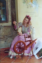 Sleeping Beauty and the spinning wheel